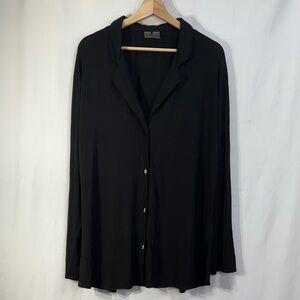 🏍️ Recliner Black knit  Button-Up Pajama Top